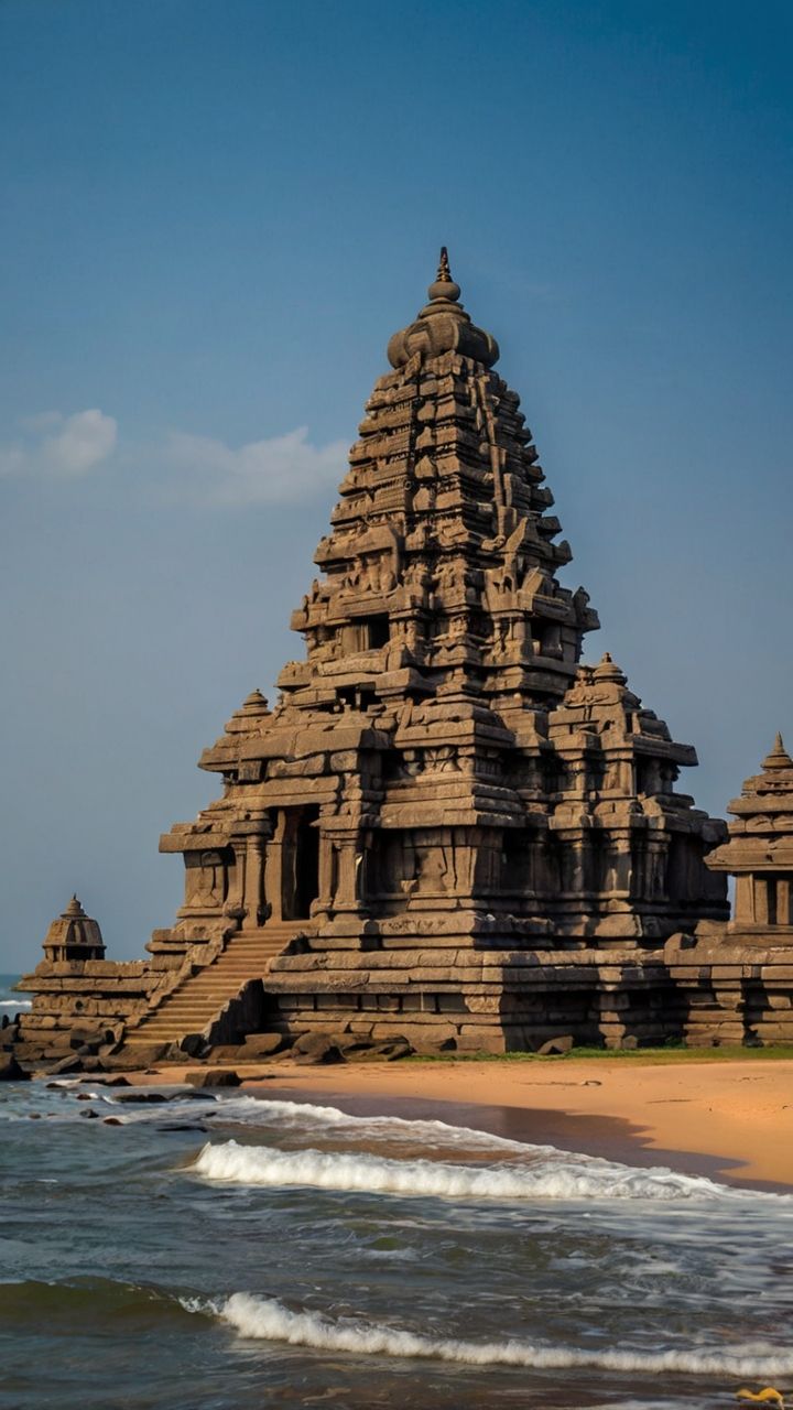 Shore Temple with Reflection